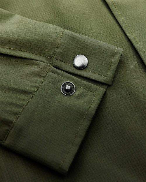 AJ Tech Utility Overshirt - Khaki