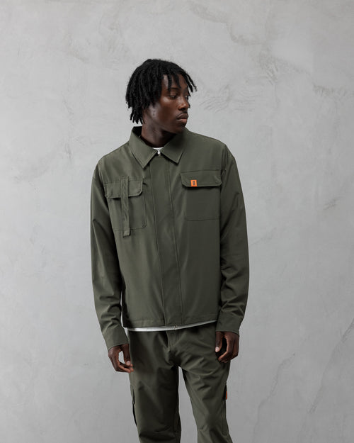 AJ Tech Utility Overshirt - Khaki