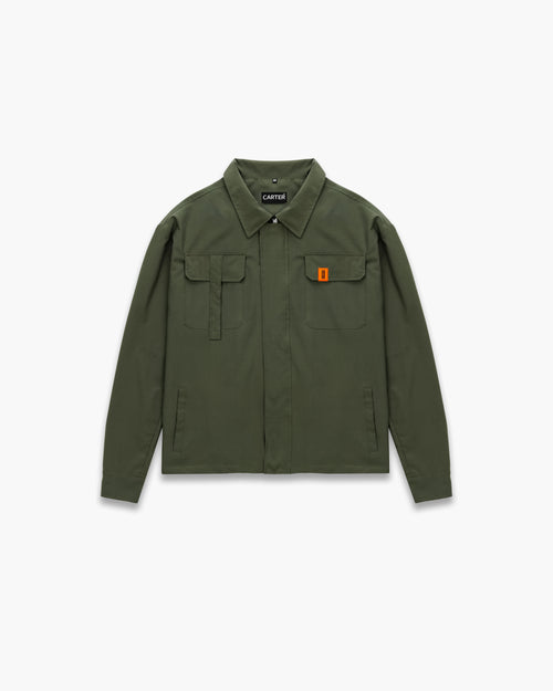 AJ Tech Utility Overshirt - Khaki