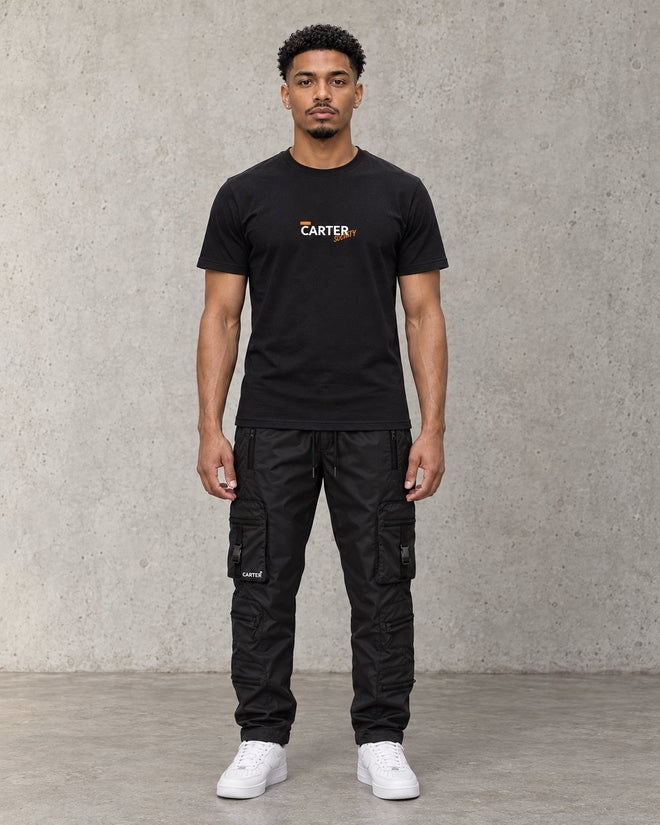 Franco Fitted Tee Black, front, concrete studio