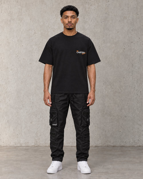 Freedom (MLK) Oversized Tee Black, front, concrete studio