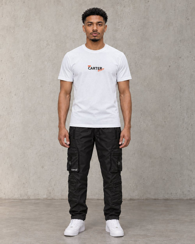 Franco Fitted Tee White, front, concrete studio