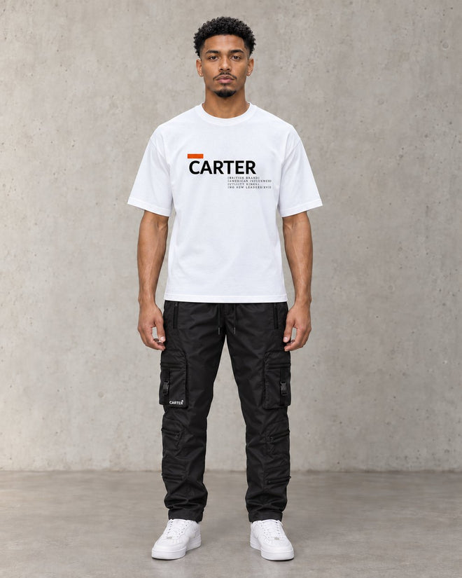 Rico Oversized Tee White, front, concrete studio