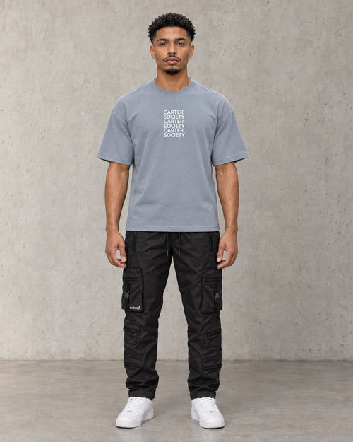 Utility Oversized Tee Steel, front, concrete studio