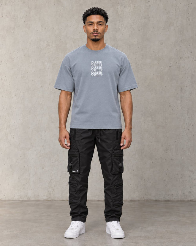Utility Oversized Tee Steel, front, concrete studio