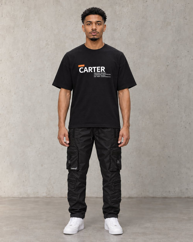 Rico Oversized Tee Black, front, concrete studio