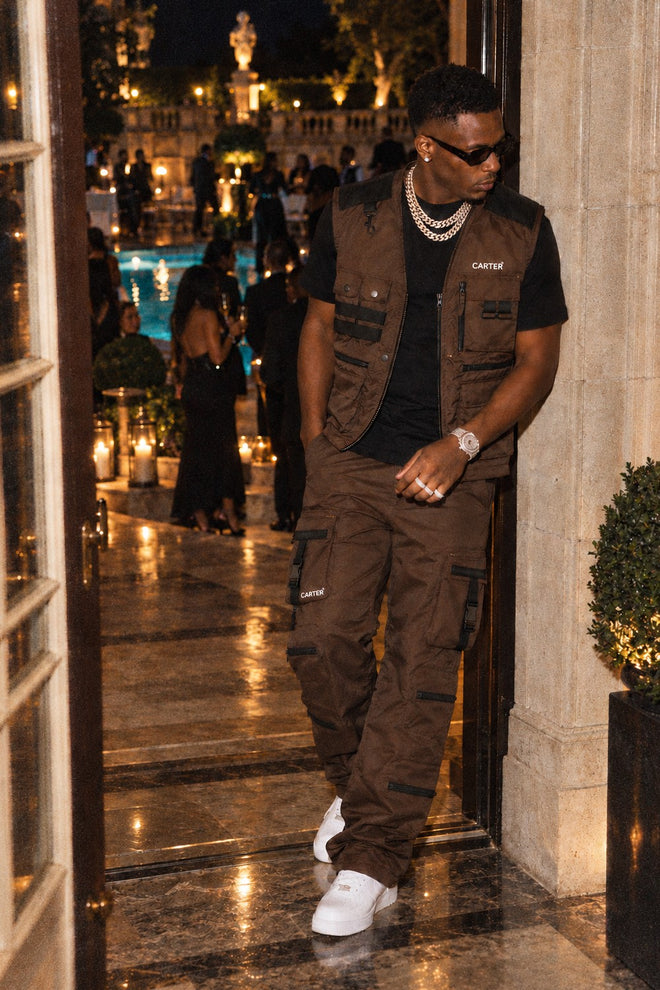 OG Utility Vest in Mocha, OG After Hours campaign